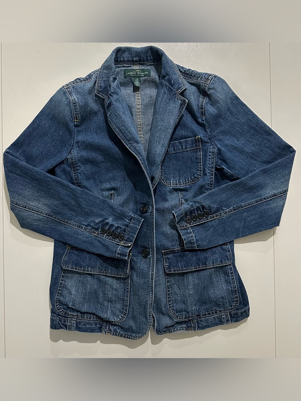 Vintage Ralph Lauren women’s denim blazer size L